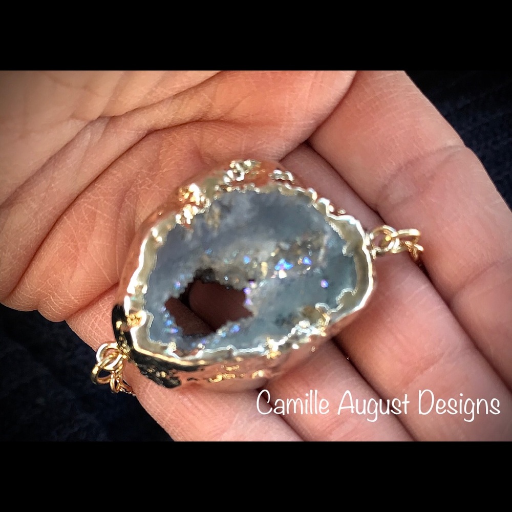 Druzy stone bracelet stack - Picture 2 of 2